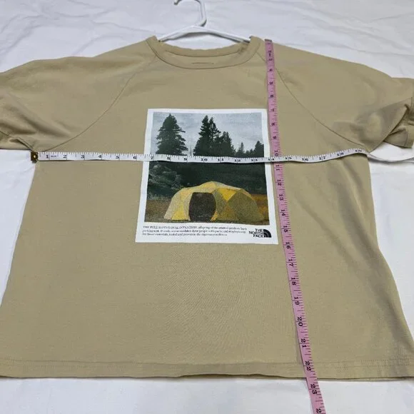 The North Face Women’s Berk Ringer T-Shirt Large Yellow Graphic EUC - Picture 10 of 12